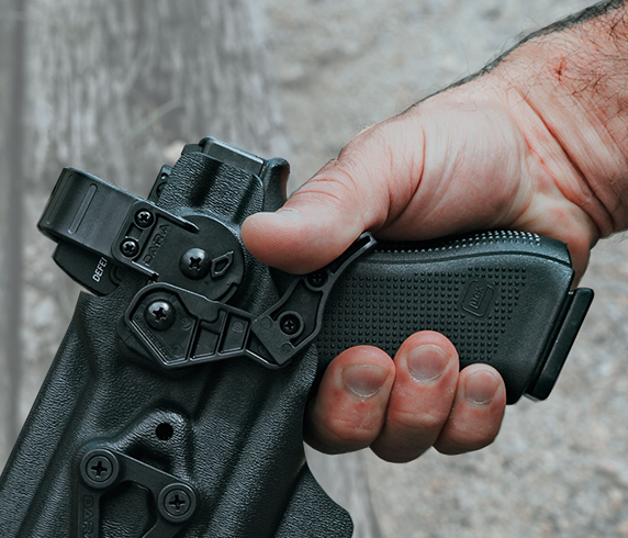 Dara Holsters Level 2 Control Kit with three interchangeable release options – small, medium, large