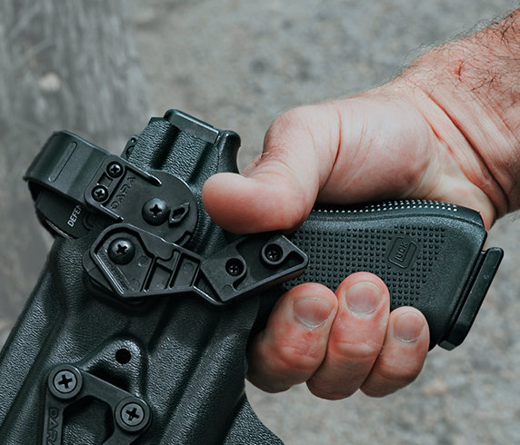 Dara Holsters Level 2 Control Kit with three interchangeable release options – small, medium, large”