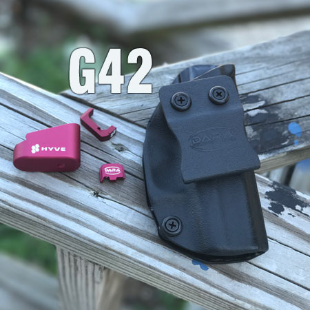 Glock 42 Hyve Mag Extension Red